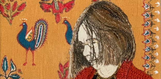 detail of portrait of Anne Morrell