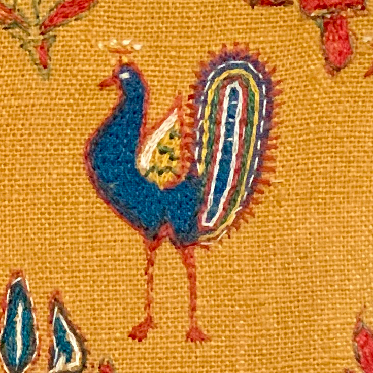 Detail of embroidered background