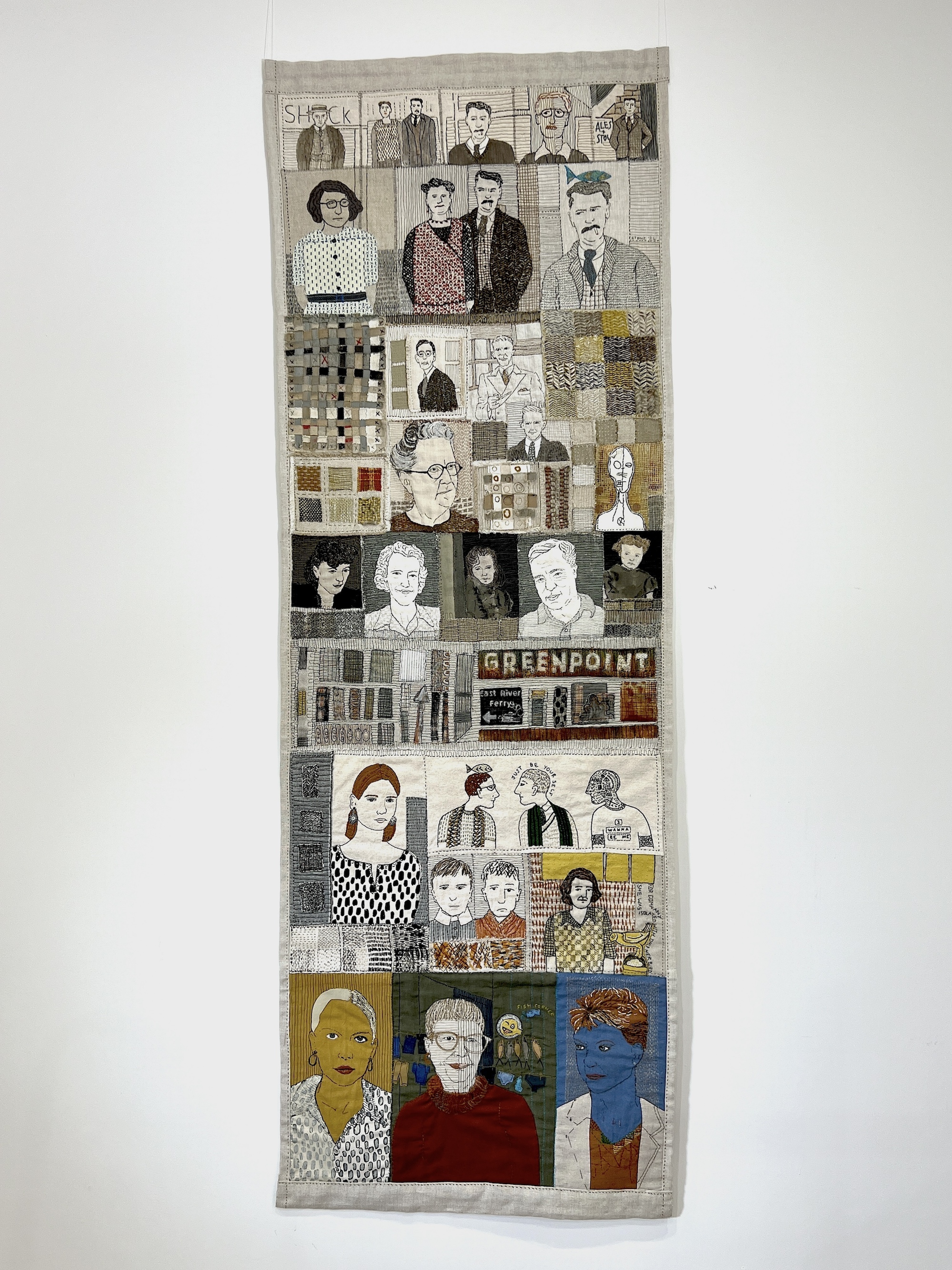 Coalescence - double sided hanging - hand and machine stitch: appliqué